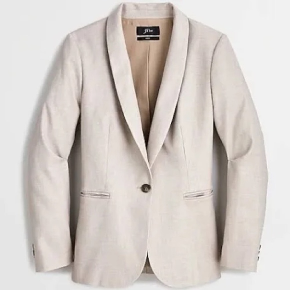 J. Crew Parke Blazer in Stretch Linen—size 4